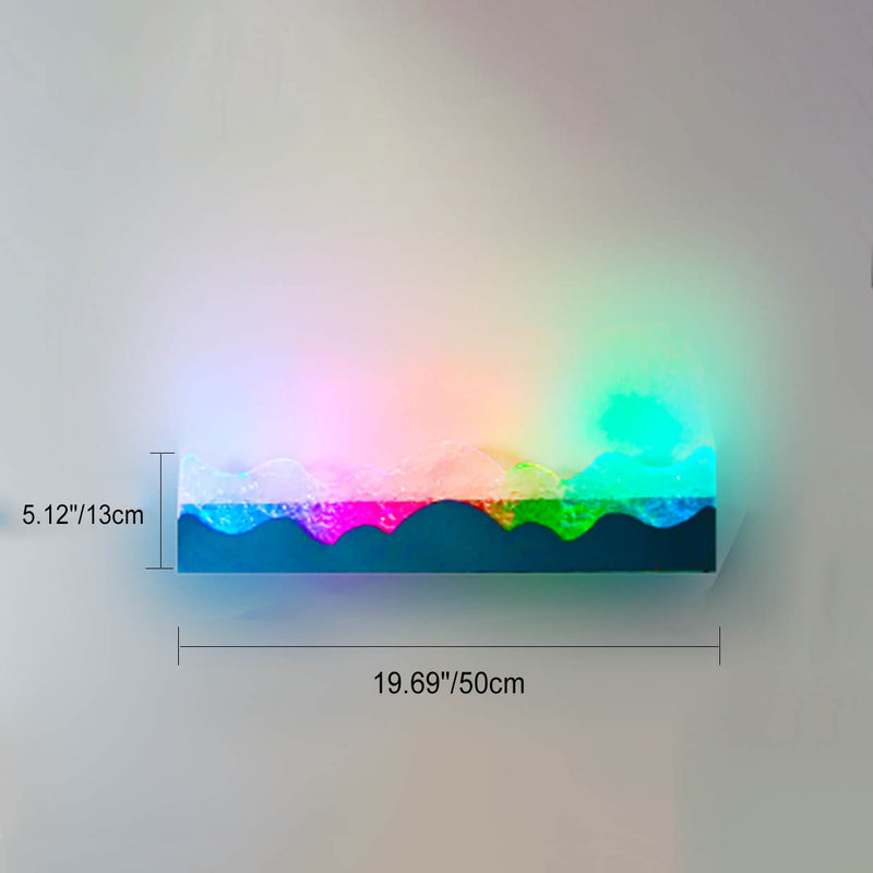 Modern Creative Wrought Iron Colorful Strip LED Wall Sconce Lamp