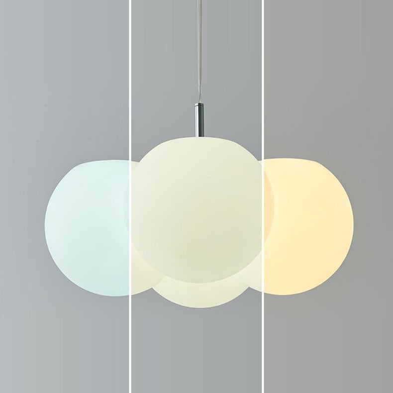 Modern Minimalist Round Ball Bubble Hardware PE 4/8 Light Chandelier For Living Room