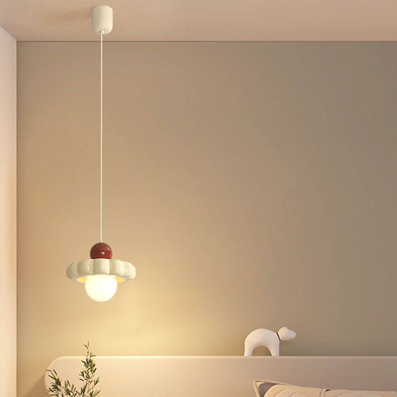 Modern Minimalist Disc Sphere Aluminum Resin PE 1/3 Light Pendant Light For Bedroom