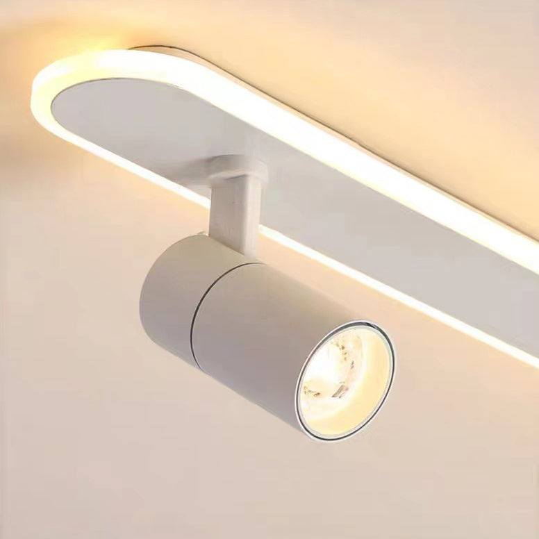 Modern Minimalist Acrylic Long Spotlight Track Light LED Flush Mount Ceiling Light For Living Room