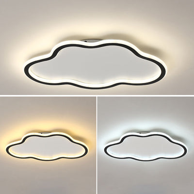 Modern Minimalist Cloudy Iron Acrylic LED Flush Mount Ceiling Light For Bedroom