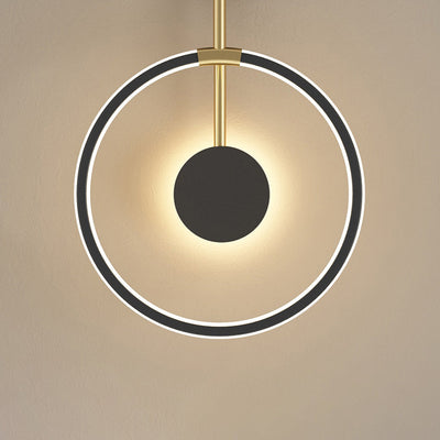 Modern Simplicity Aluminum Circle Ring Silicone Strip LED Wall Sconce Lamp For Living Room