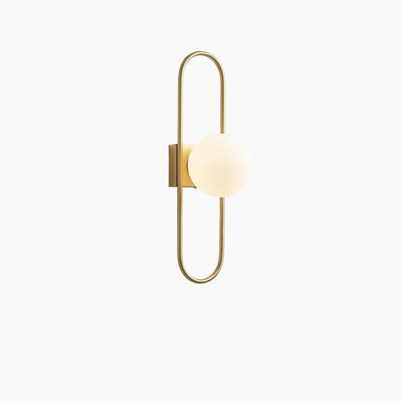 Contemporary Nordic All-Copper Balls 1-Light Wall Sconce Lamp For Living Room