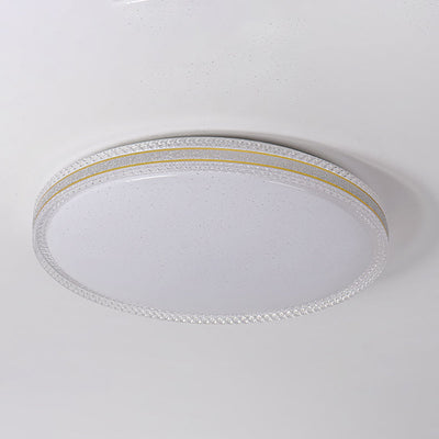 Contemporary Scandinavian Round Square Acrylic Skeleton Border LED Flush Mount Ceiling Light For Living Room