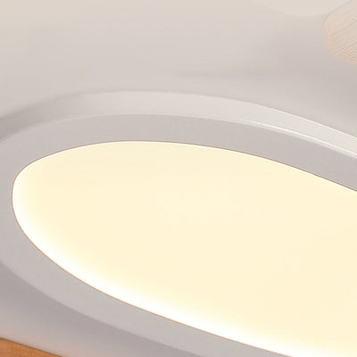 Modern Art Deco Airplane Shaped Acrylic Iron LED Semi-Flush Mount Ceiling Light For Living Room