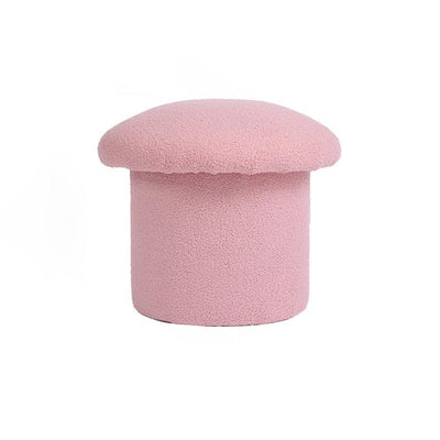 Contemporary Simplicity Mushroom Shape Velvet Pouf Footstool For Living Room