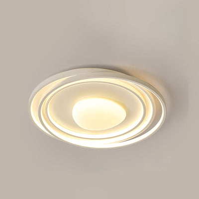 Modern Minimalist Round Iron Acrylic LED Flush Mount Ceiling Light For Living Room