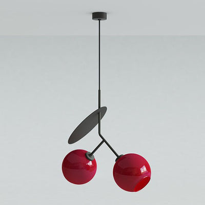 Modern Creative Cherry Glass Iron 1/2-Light Pendant Light