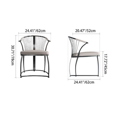 Contemporary Luxury Curved Stainless Steel Leather Chair Backrest Armless For Living Room