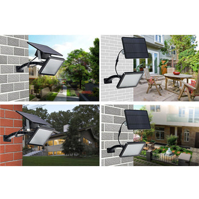 Modern Minimalist Solar Square Plastic LED Wall Sconce Lamp For Garden