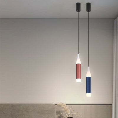 Lampe suspendue LED en aluminium et acrylique, bouteille de vin créative moderne scandinave 