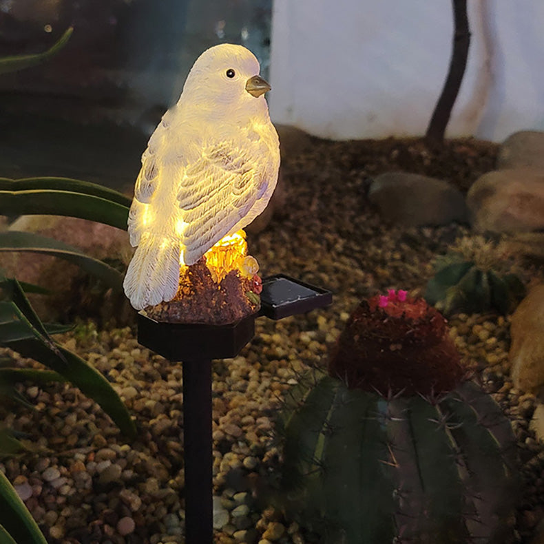 Contemporary Creative Resin Birdie LED Solar Waterproof Lawn Insert Light For Outdoor Patio