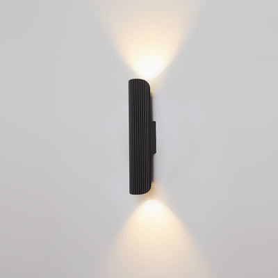 Modern Minimalist Cylinder Stripe Iron Aluminum LED Wall Sconce Lamp For Bedroom