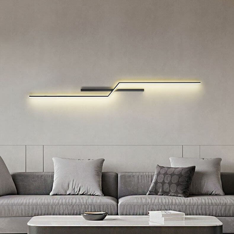 Modern Minimalist Geometry Lines Aluminum LED Wall Sconce Lamp