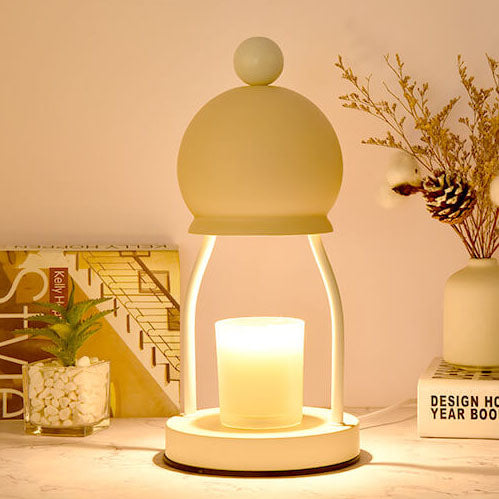 Modern Art Deco Iron Round Cap Hardware Base 1-Light Melting Wax Table Lamp For Bedroom