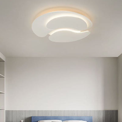 Modern Minimalist Round Iron LED Flush Mount Ceiling Light For Living Room