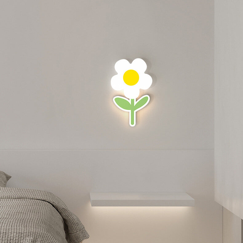 Modern Minimalist Iron Sunflower Acrylic LED Wall Sconce Lamp