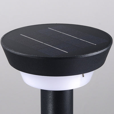 Modern Simplicity Waterproof Solar Round Aluminum Acrylic Outdoor Lights For Garden