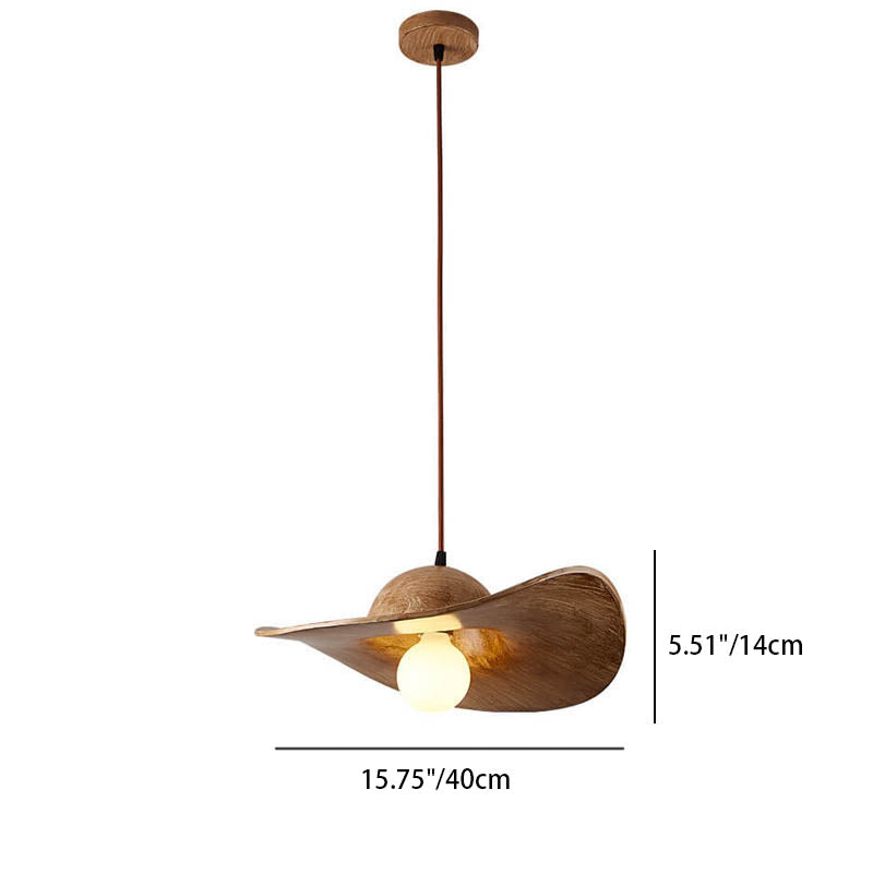 Nordic Minimalist Hat Design PU 1-Light Pendant Light