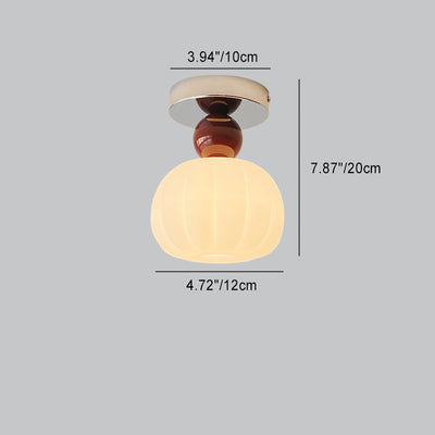 Contemporary Creative Flower Iron Acrylic 1-Light Semi-Flush Mount Ceiling Light For Hallway