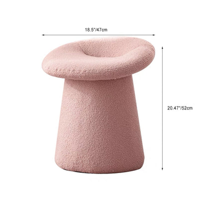 Modern Minimalist Flat Mushroom Metal Lambswool Foam Chair For Living Room