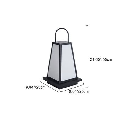 Modern Minimalist Waterproof Solar Trapezoidal Hardware Acrylic 1-Light Landscape Light For Garden