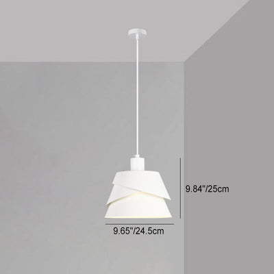 Modern Minimalist Round Iron 1-Light Pendant Light For Living Room