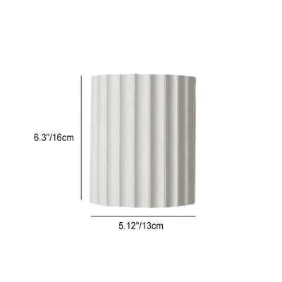 Contemporary Scandinavian Resin Half Column 2-Light Wall Sconce Lamp For Hallway