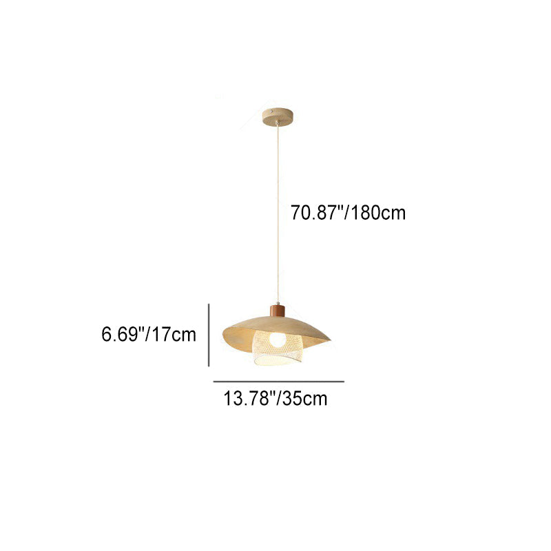 Modern Minimalist Cream Round Pod Iron 1-Light Pendant Light For Living Room