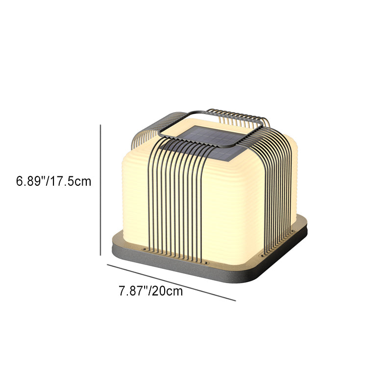 Modern Simplicity Solar Waterproof Stainless Steel PE Square Cubic LED Landscape Lighting Outdoor Light For Garden