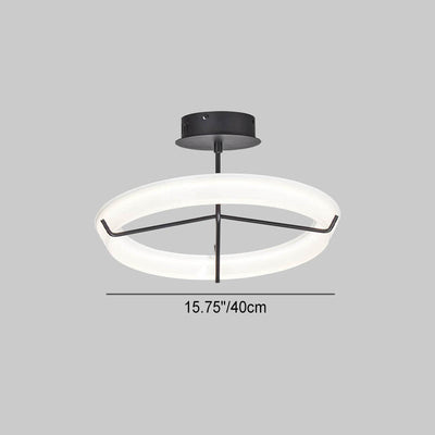 Modern Simplicity Iron Cirque LED Pendant Light For Living Room