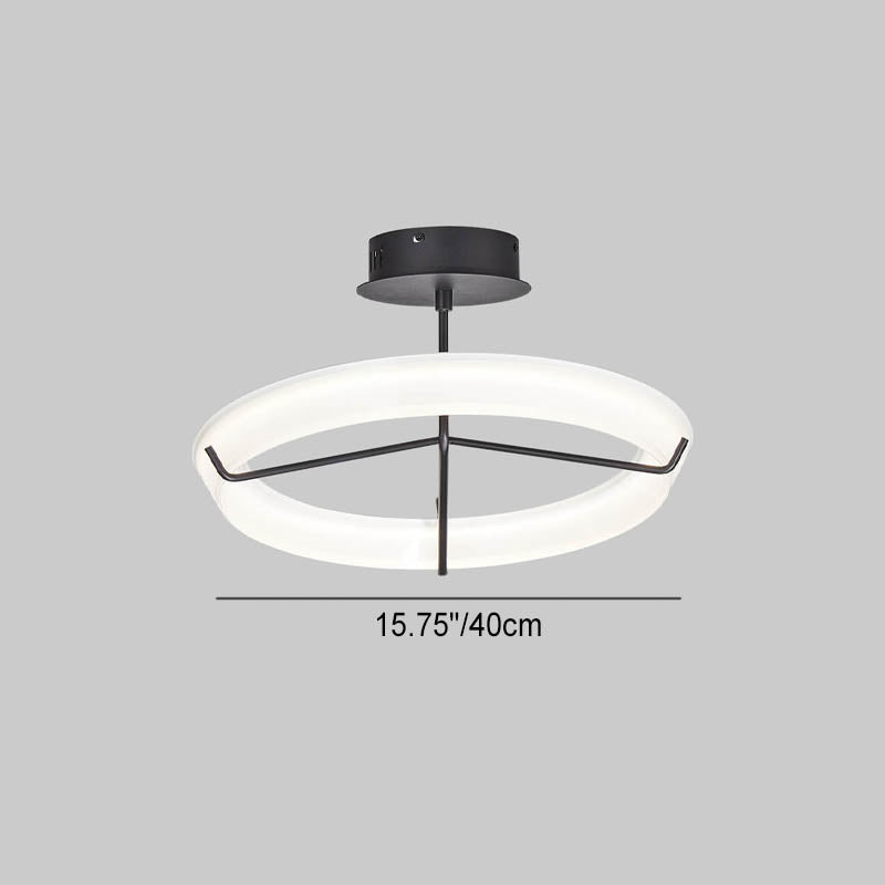 Modern Simplicity Iron Cirque LED Pendant Light For Living Room