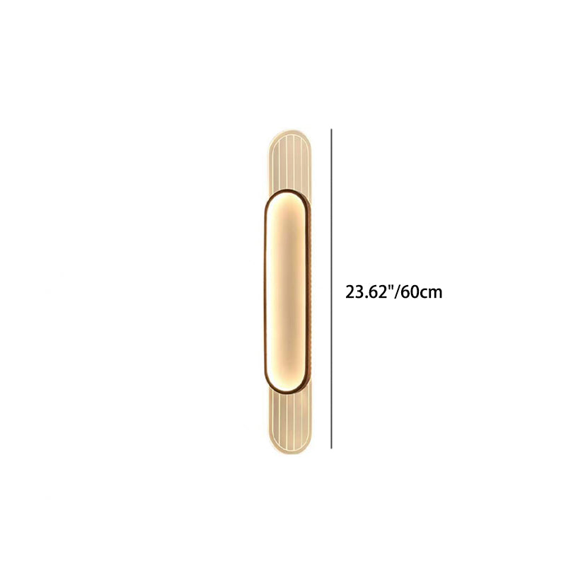 مصباح حائط LED بيضاوي الشكل من الحديد الأكريليكي الشمالي المعاصر لغرفة المعيشة 