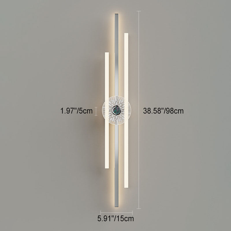 Modern Minimalist Long Strip Hardware Aluminum LED Wall Sconce Lamp For Living Room