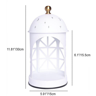 Contemporary Creative Castle Metal 1-Light Aroma Melting Wax Table Lamp For Bedroom