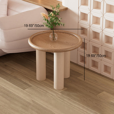 Modern Minimalist Round Tabletop Eco-friendly Plate Coffee Table 4-Leg For Living Room