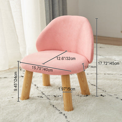 Contemporary Nordic Fabric Round Footstool Backrest For Entryways