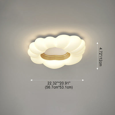 Contemporary Creative PE Cloud Shape Iron LED Flush Mount Ceiling Light For Living Room