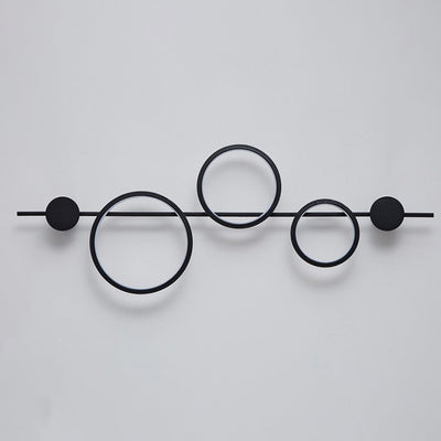 Modern Minimalist Multiple Circle Iron Silicone LED Wall Sconce Lamp For Living Room