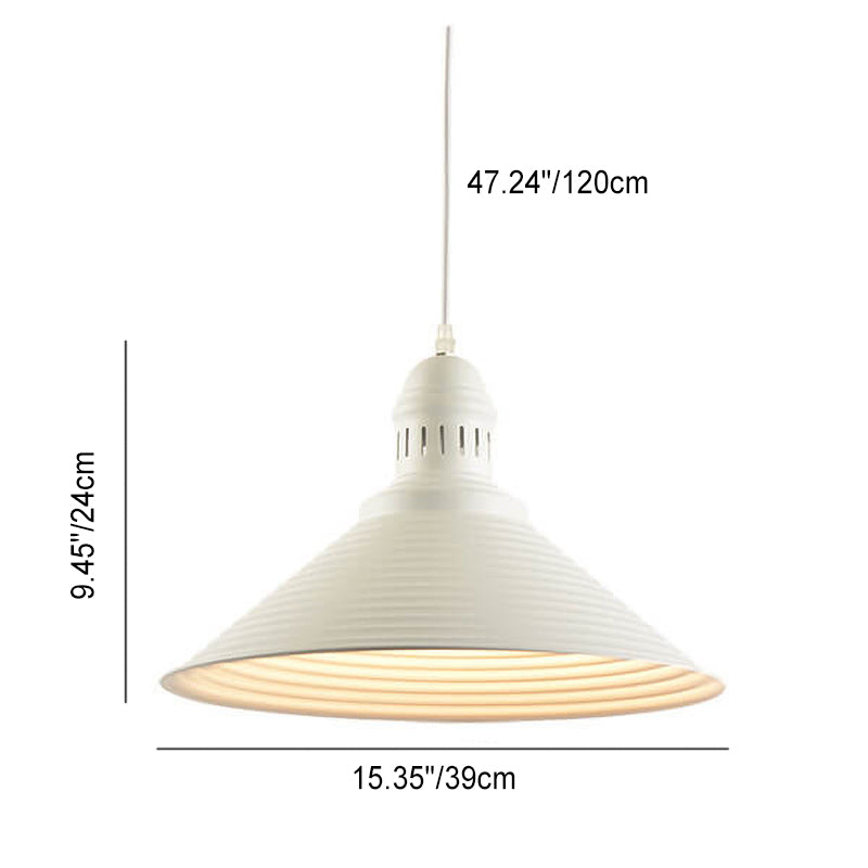 Scandinavian Modern Minimalist Cone Iron 1-Light Pendant Light