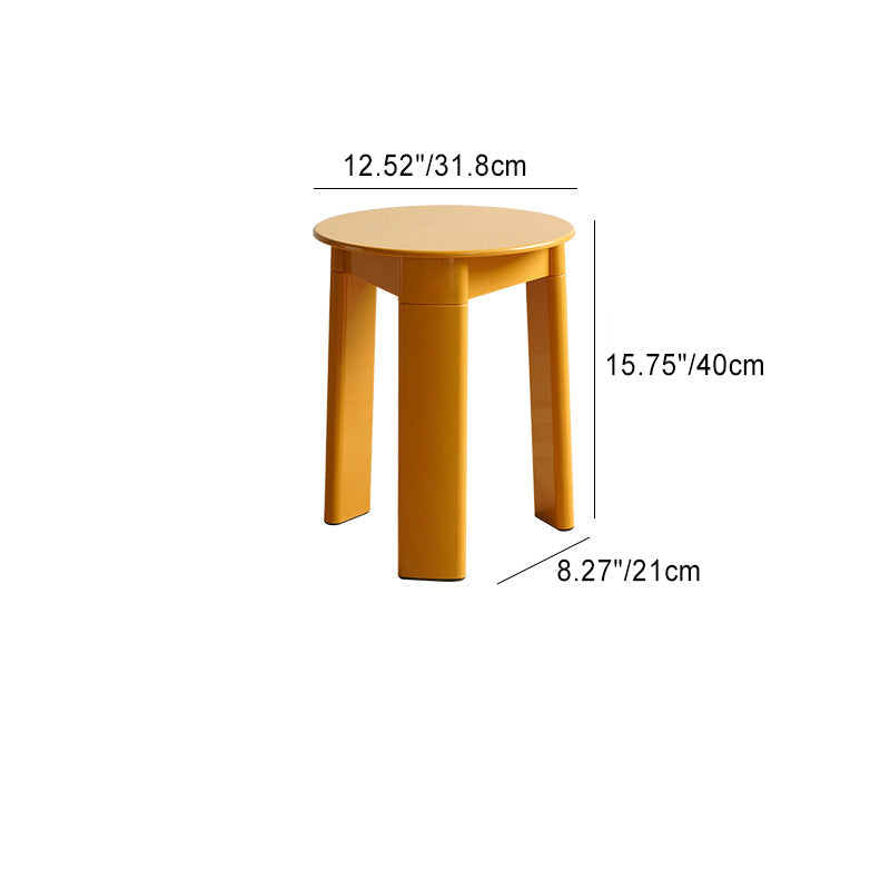 Contemporary Creative Round Rectangular Triangle Base Plastic ABS Low Stool For Living Room