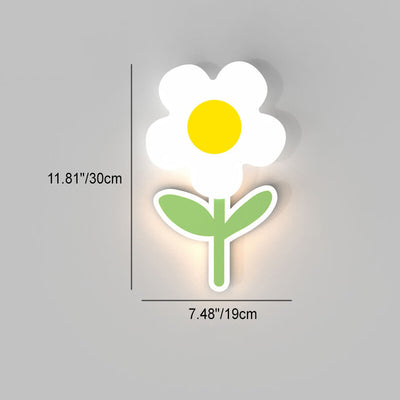 Modern Minimalist Iron Sunflower Acrylic LED Wall Sconce Lamp