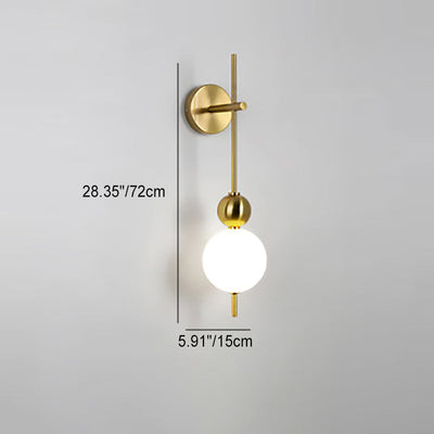 Modern Minimalist Round Ball String Aluminum Plastic LED Wall Sconce Lamp For Bedroom