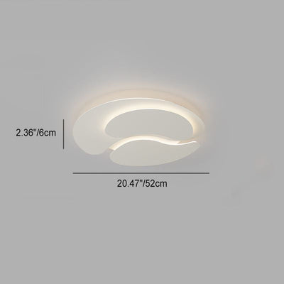 Modern Minimalist Round Iron LED Flush Mount Ceiling Light For Living Room