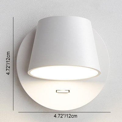 Contemporary Minimalist Dome Frosted Rotatable Aluminum LED Reading Wall Sconce Lamp For Bedroom