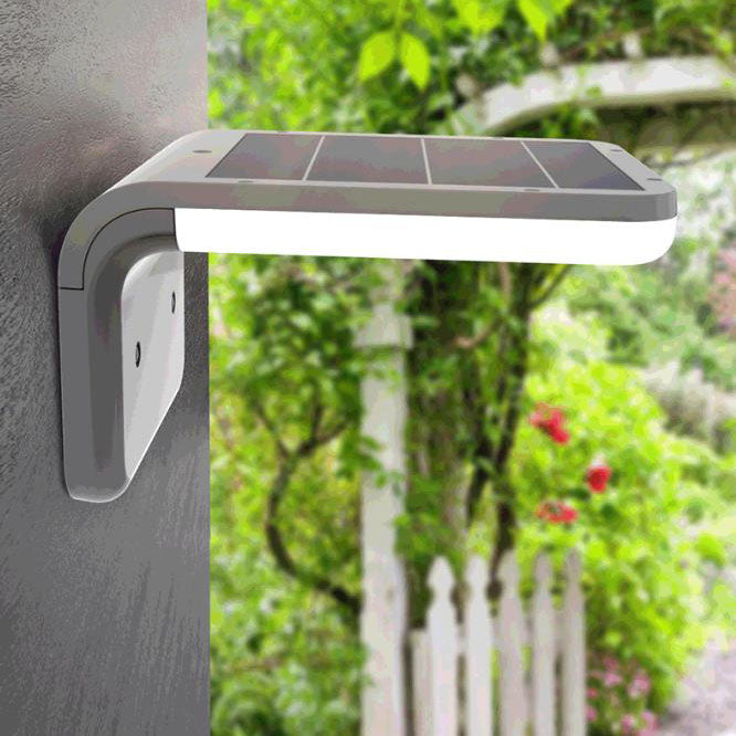 Modern Aluminum Waterproof Human Sensor Solar Outdoor Garden Wall Sconce Lamp
