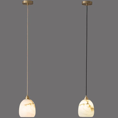 Light Luxury Minimalist Brass Lucite 1-Light Pendant Light