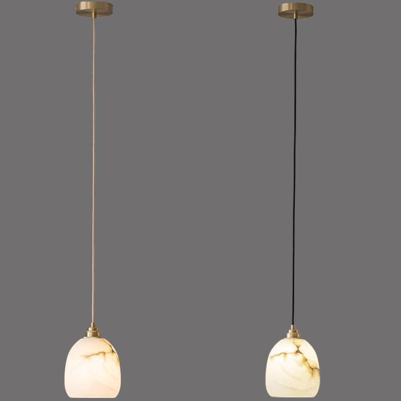 Light Luxury Minimalist Brass Lucite 1-Light Pendant Light