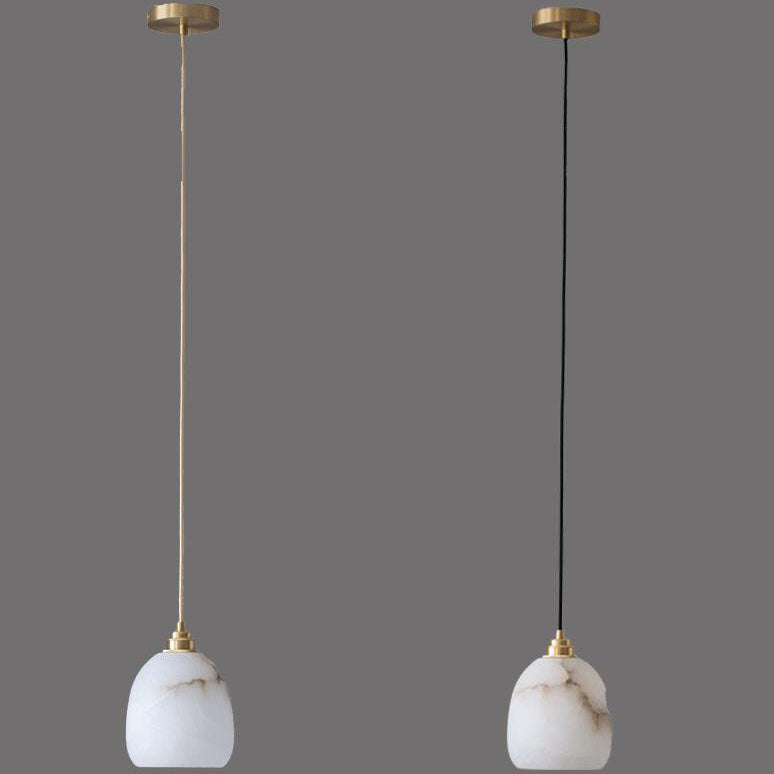 Light Luxury Minimalist Brass Lucite 1-Light Pendant Light