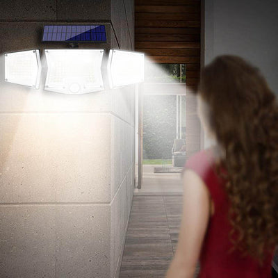 Solar Modern Simple ABS Square Outdoor LED Wall Sconce Lamp